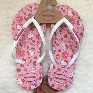Havaianas Hello Kitty Kids/ Youth Flip-Flops Size 2Y